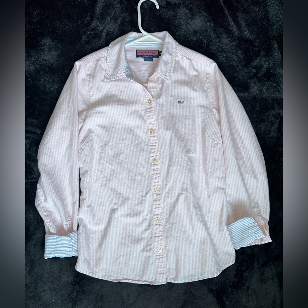 🍇 Vineyard Vines Shep & Ian Women's Size 4 Preppy Button Up